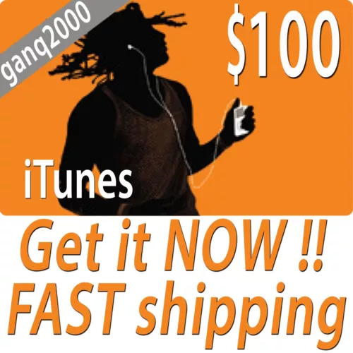 $100 APPLE US iTUNES CARD gift certificate FAST FREE worldwide shipping