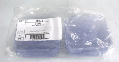 Pass & Seymour MRC2 Two Gang Clear Mud Ring Covers (Lot of 3-20 Packs) NEW