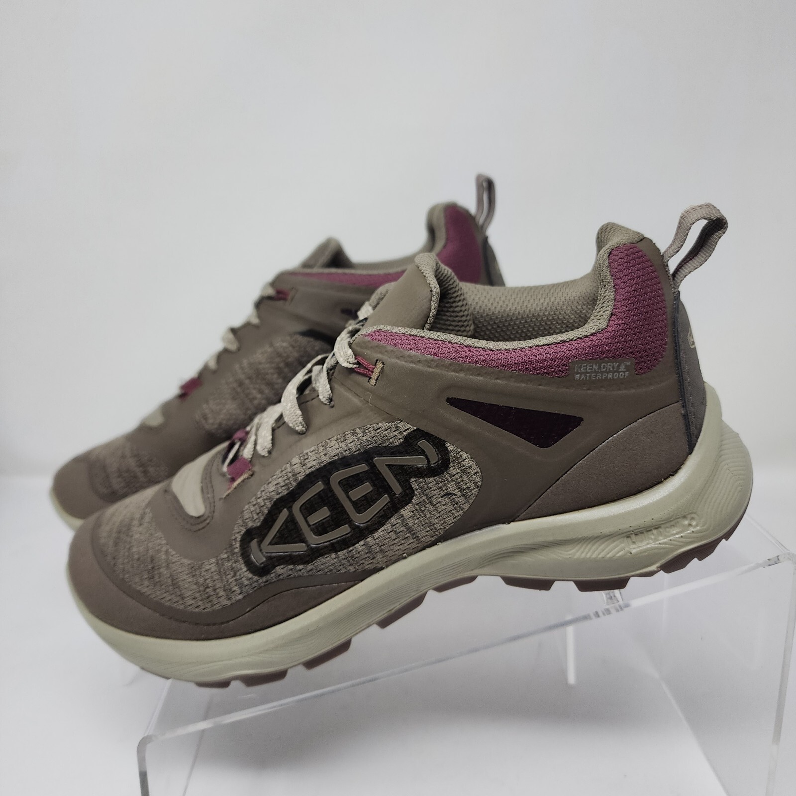 Scarpe da trekking Keen impermeabili donna 7 olive terradora logo sneakers stringate