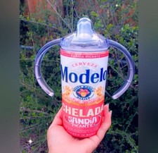 Beer Themed Sippy Cup Toddler Tumbler - 2 Lids, Baby Shower Gift, Birthday