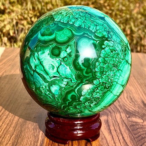 4.19LB Natural Malachite glossy cluster sphere mineral ball sample - Picture 2 of 12