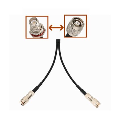 1x RP-TNC to 2x DIN 1.0/2.3 plug HD-SDI 3G Splitter/Combiner Y Adapter RF cable