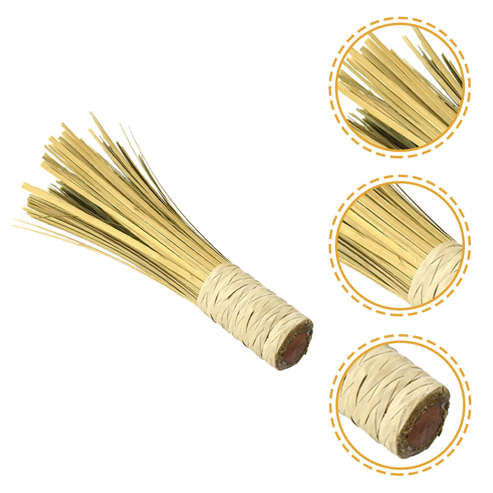 Bamboo Wok Brush 2Pcs Kitchen Cleaning Scrubber for Cooking Skillet