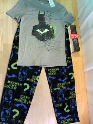 New Men's Batman PJ Set-Batman The Riddler- Sz S or M -Awesome