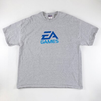 EA Games Logo T-Shirt Mens XL Gray - Electronic Arts Video Games