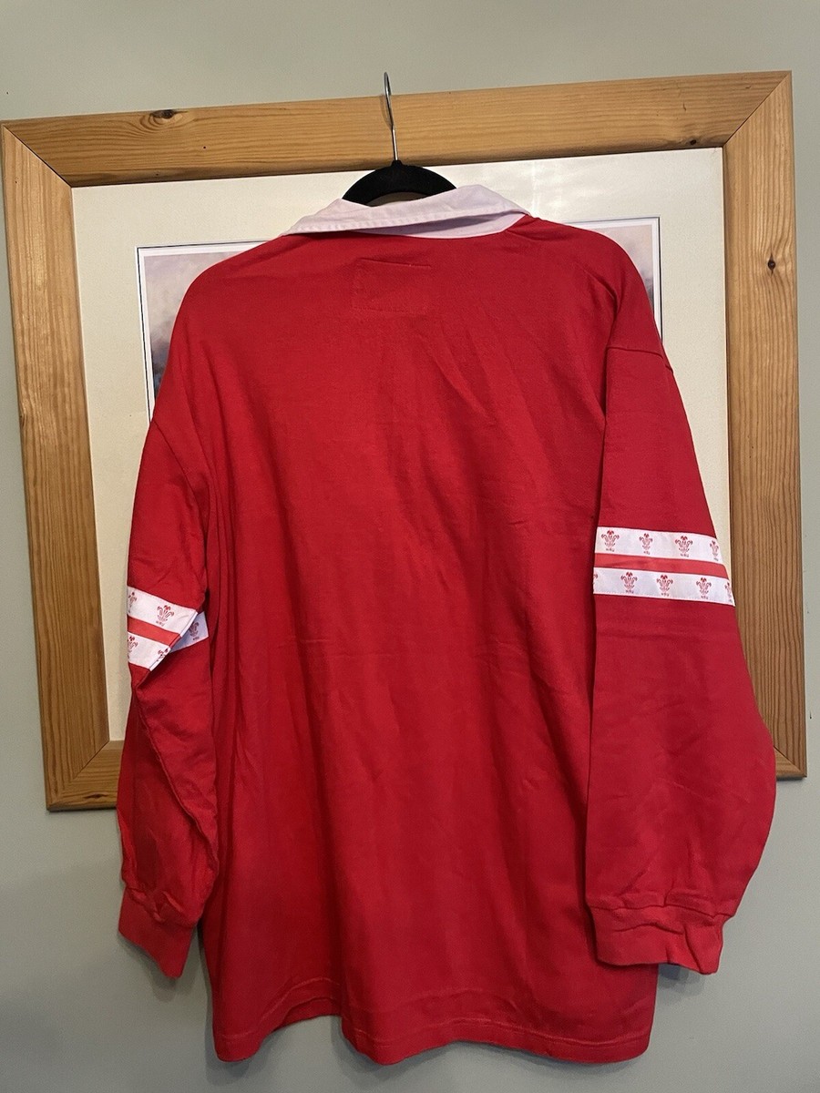 Vintage Cotton Traders Wales Rugby Jersey 1995 Long sleeve Red