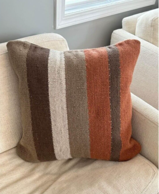 pottery barn 22” woo blend Turkishl throw pillow cover with down insert