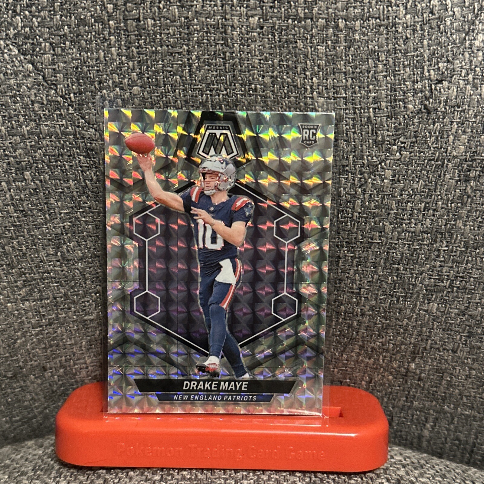2024 Panini Mosaic Drake Maye Silver Mosaic #303