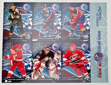 2001 Nortel All Star Game Sheet Jagr Forsberg Bure Lidstrom Hasek Ozolinsh