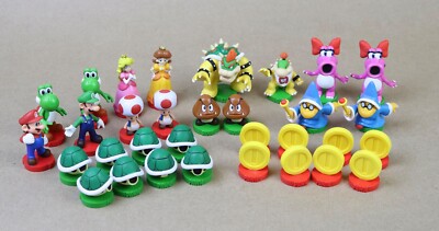 Super Mario Chess Piece Replacement or Cake Toppers Bowser, Mario, Luigi, Birdo