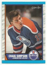 CRAIG SIMPSON 1989-90 O-PEE-CHEE CARD MINT CONDITION EDMONTON OILERS