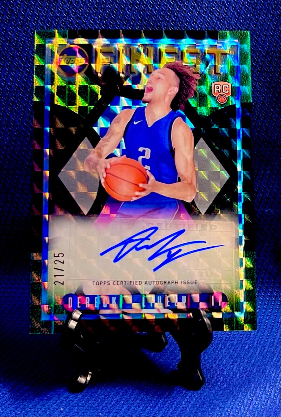 2023-24 Topps Finest Black Geometric Dereck Lively ll Auto #/25 Rookie #FLA DL