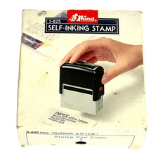 Shiny Self Inking Stamp S-825 Black Ink Labelling Office Supplies 70 X 25mm