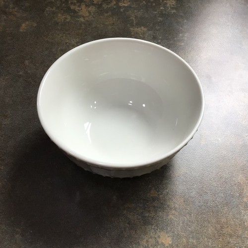 Gibson Regalia White Dessert Berry Bowls Set of 2 Embossed Dots Ridges - Picture 13 of 17