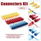 30x T-Tap Wire Crimp Terminals Electrical Splice Connectors Quick Disconnect Kit