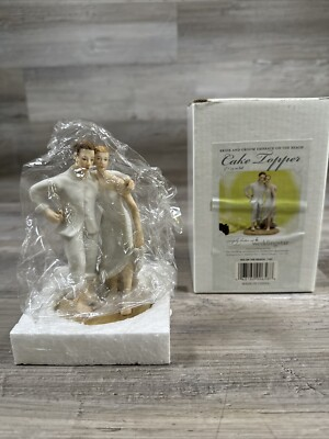 #ad #ad Weddingstar Wedding Cake Topper Bride amp; Groom On Beach Porcelain New