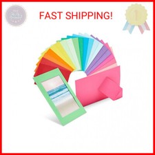 Juvale 50 Pack Colorful 4x6 Paper Picture Frames, Cardboard Photo Easels for DIY