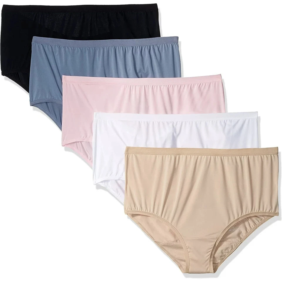 12 Pack Fruit of the Loom Tag Free Smoothing MICROFIBER Brief Panties Sz - 9 - Image 3 of 4