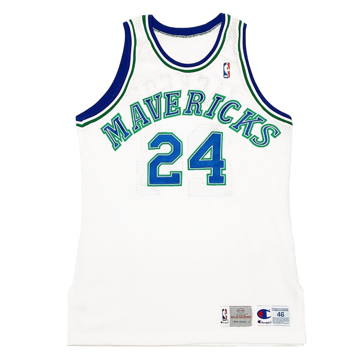 NBA Dallas Mavericks #24 Jackson Game Worn Pro Cut Champion Jersey