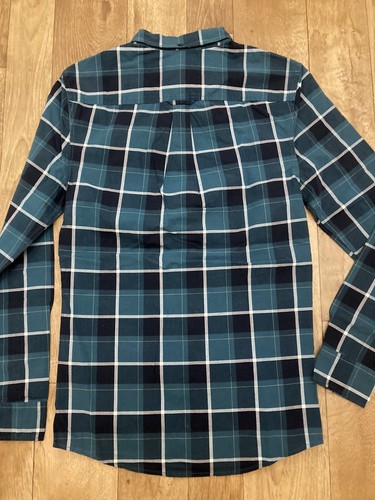 Camisa frontal con botones de algodón Jack Wills para hombre azul a cuadros ajuste clásico XS nueva con etiquetas 118 - Imagen 10 de 12