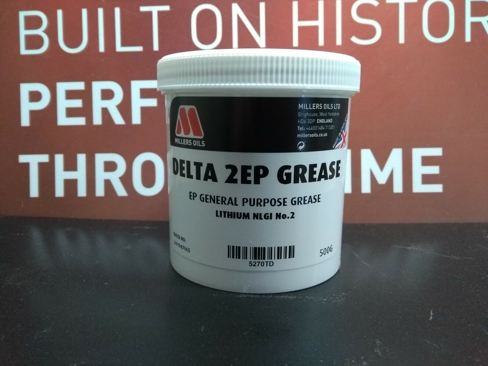 Millers Oils Delta 2EP premium General Purpose Lithium Grease 500g Tin UK made