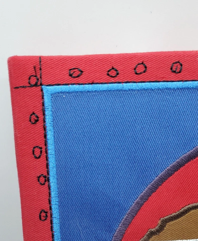 Camión mudo bordado de tela vintage habitación de niños marco de pala de caja elevado brillante Foto 2 de 4