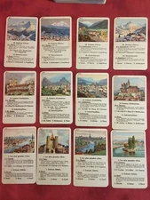Antique Playing Card Set Sites of Switzerland, Hausser Verlag, 48 cards