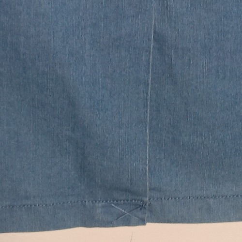 Larry Levine Stretch Women's Size 10 Ruffled Front Denim Skirt Waist: 32" - Picture 6 of 12