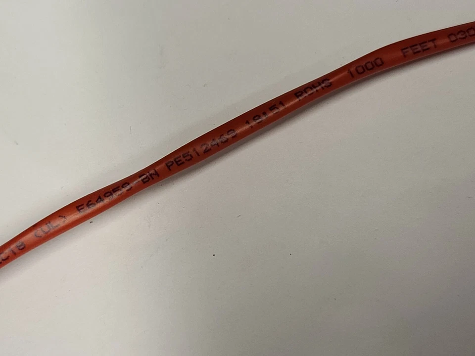 Belden Wire 6320UL 18/2C Solid N/S Plenum Fire Alarm Cable FPLP Red /100ft - Image 3 of 4