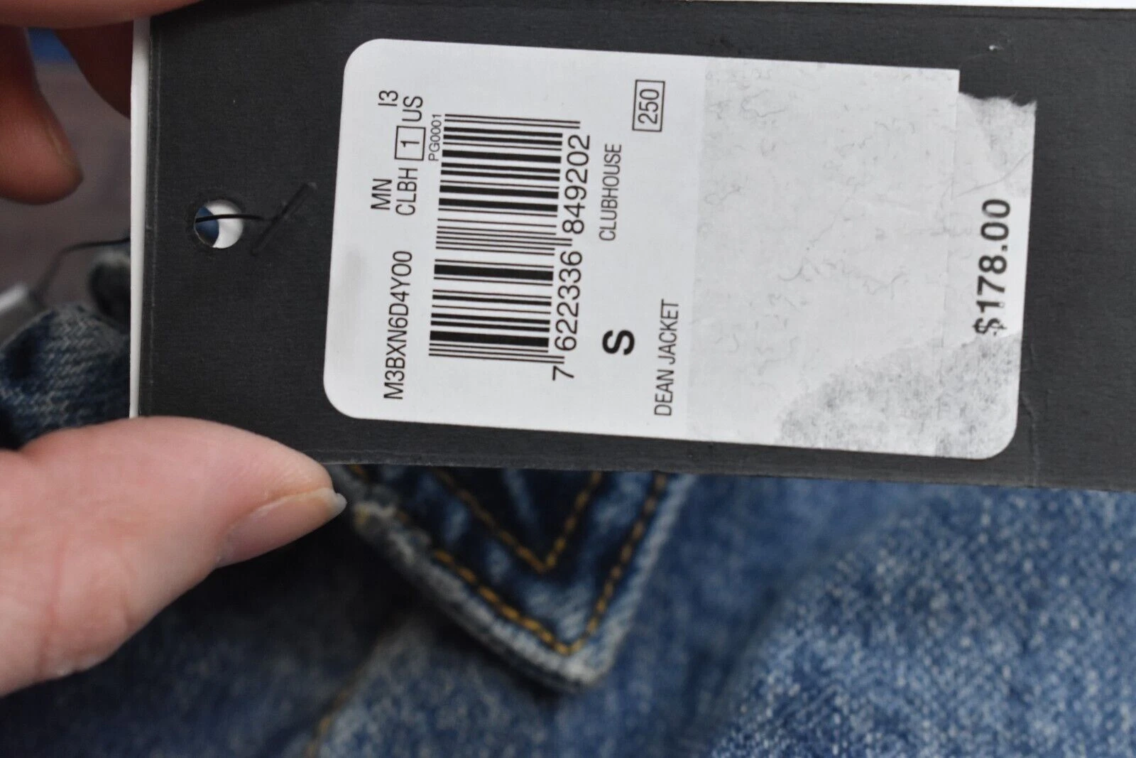 Guess Dean Signature Denim Jacket Blue Jean Embroidered Patch Button Front Men S - product detail image 9