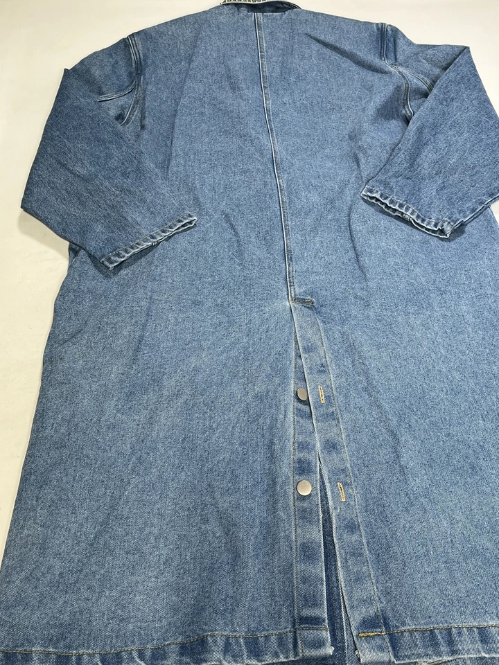 Chaqueta vaquera larga azul vintage Route 66 para mujer talla grande L NUEVA Foto 3 de 3