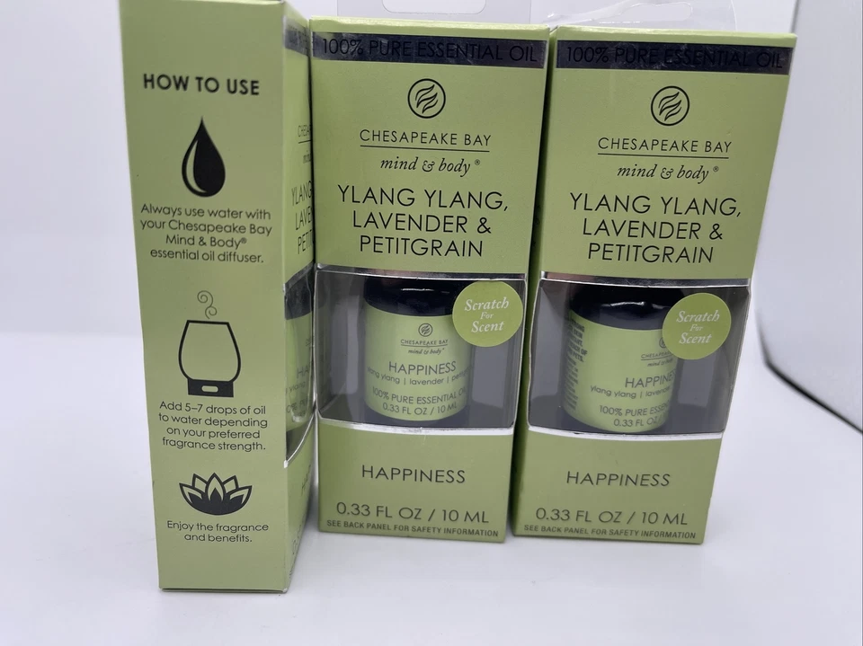 Óleo essencial de baía de Chesapeake 3 peças: felicidade-ylang, lavanda e petitgrain 0,33 oz - Imagem 4 de 4