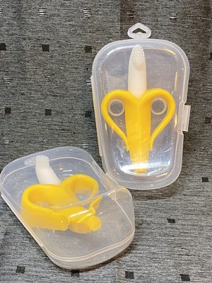 banana toothbrush teether