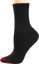BISOUSOX Merino Wool Socks for Women Thin Black Womens Dress Socks Lightweight C