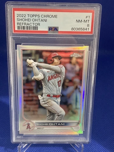 Shohei Ohtani 2022 Topps Chrome #1 REFRACTOR Amazing Card PSA 8🔥
