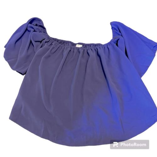 Blue time women’s off shoulder blouse xl NWT purple