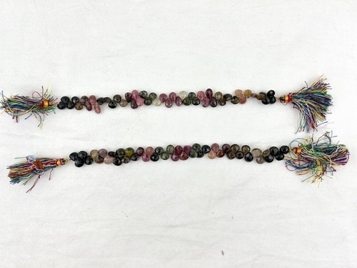 2 Strands of Natural Tourmaline Bead Necklace