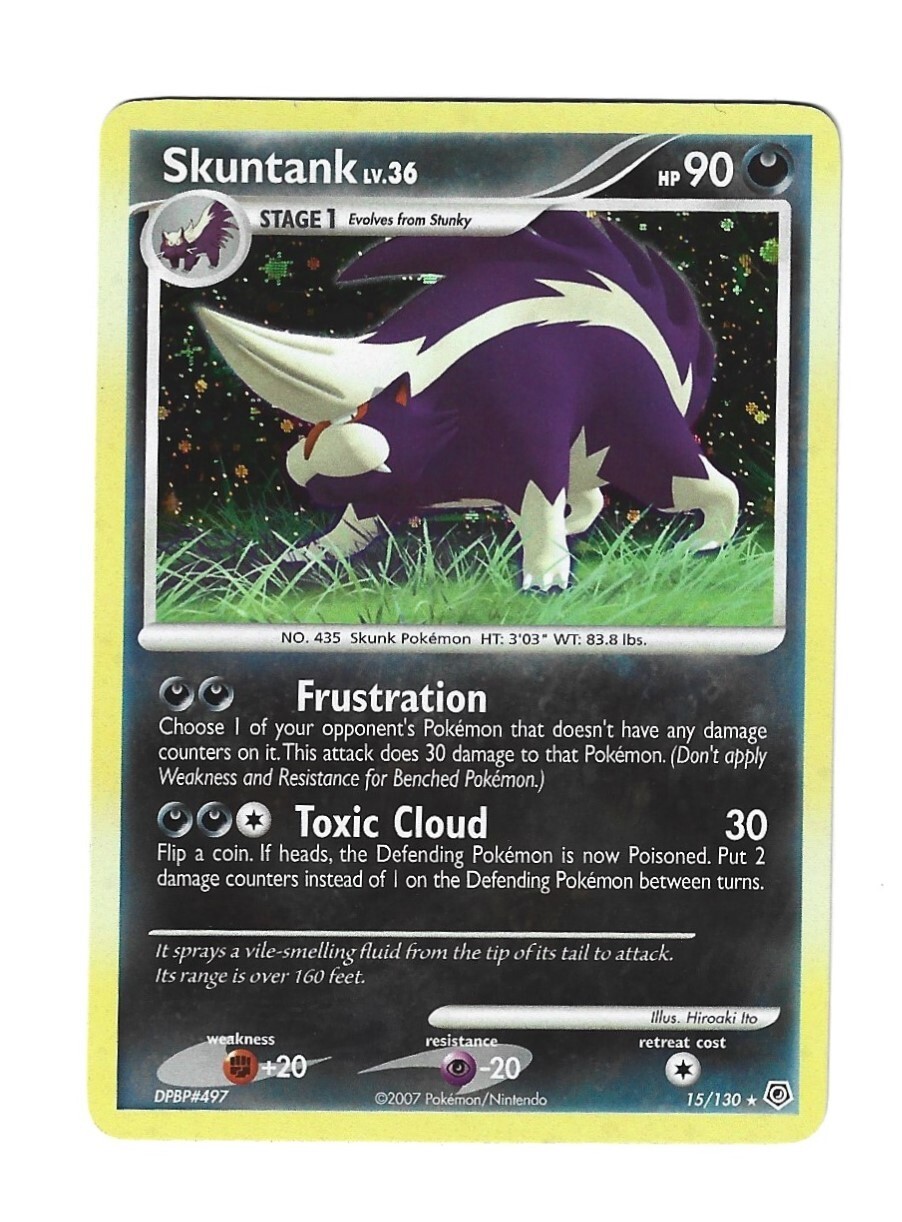 POKEMON DIAMOND & PEARL SKUNTANK HOLO 15/130 MINT GRADABLE L@@K