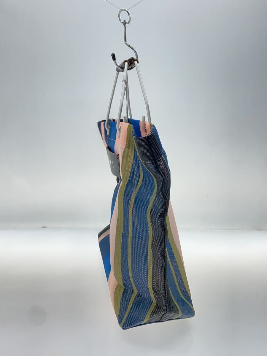MARNI tote bag with tag flower cafe stripe multicolor MARNI tote bag with tag flower cafe stripe multicolor