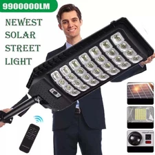 6000W Commercial Solar Street Lights LED Outdoor Dusk to Dawn Super Bright Lamp