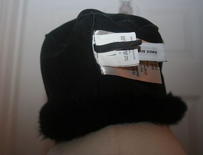J Crew Toscana Shearling Hat J.CREW TOSCANA SHEARLING HAT BLACK SIZE S-M (RUNS SMALL) | eBay main image 2