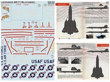 Print Scale 72-435 Lockheed SR-71 Part-1, 1:72 Decals for aircraft model kit