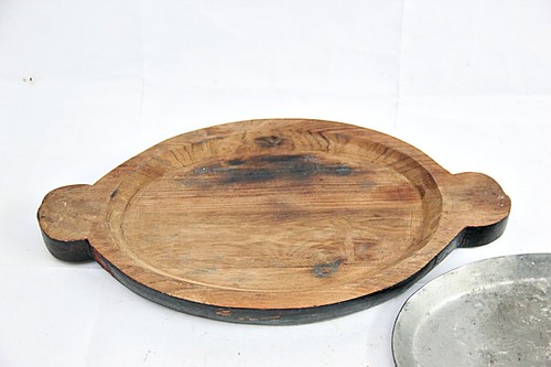 Piatto vintage ovale in ghisa Sizzler Pan Fajita con base in legno piatto da ... - Foto 19 di 24