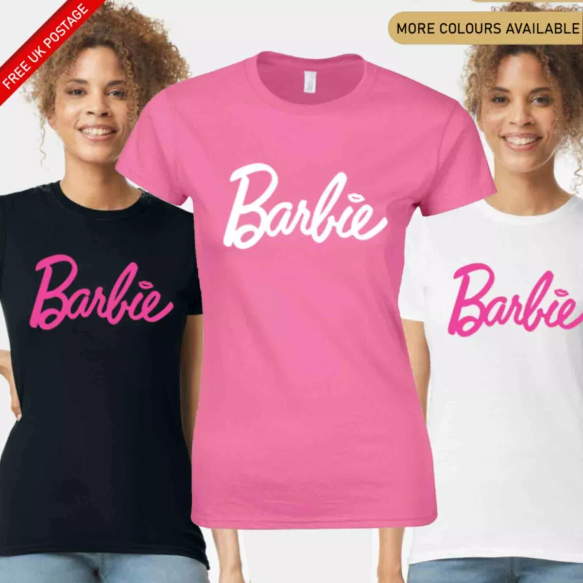 Tee Barbie Rosa Adulto