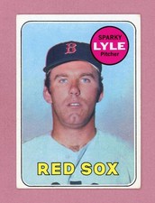 1969 Topps #311 Sparky Lyle Boston Red Sox Rookie Baseball Card EX. rookie card picture