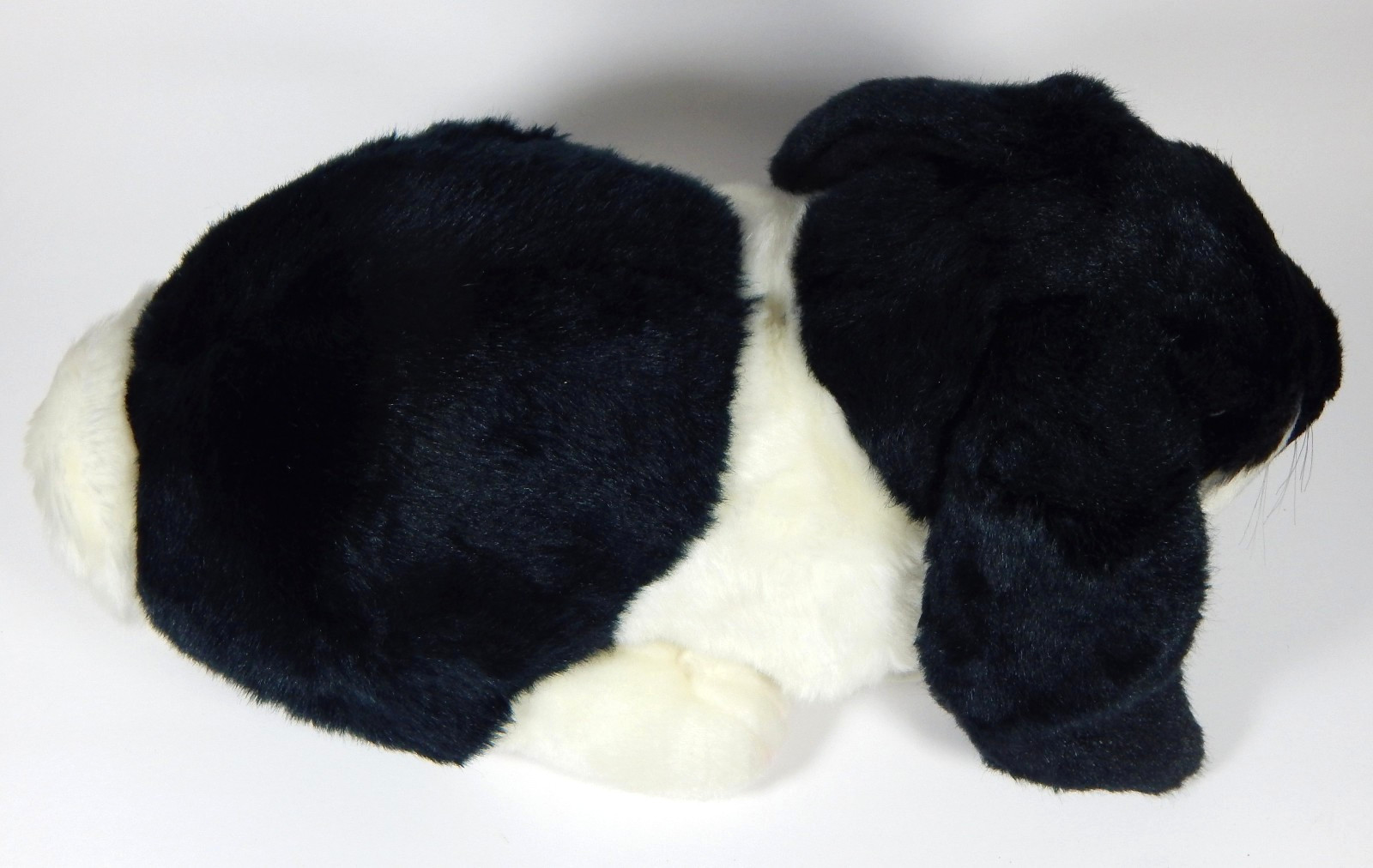 VTG RUSS YOMIKO CLASSIC LOP EAR BUNNY BLACK & WHITE SUPER SOFT FUR PLUSH ANIMAL