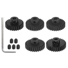 Mod 1 M1 26T 27T 28T 29T 30T 45 Steel Pinion Motor Gear Set 5mm Shaft