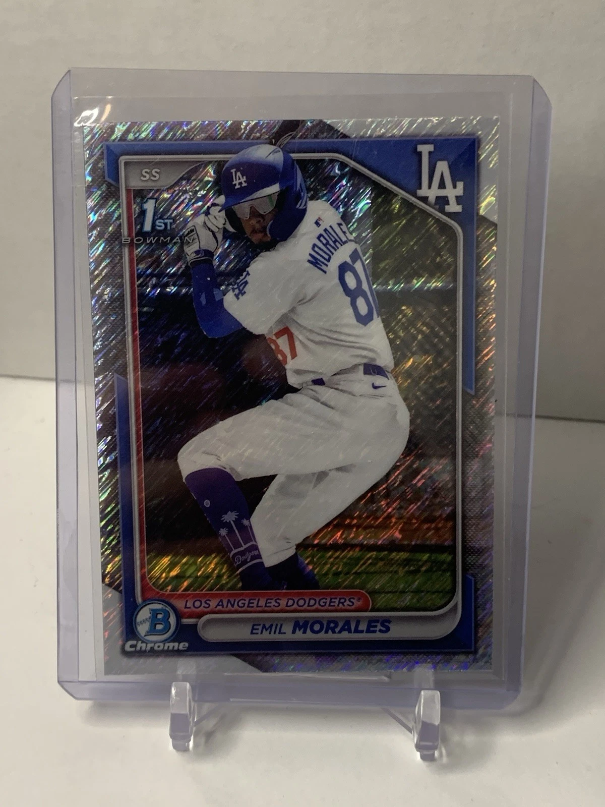2024 Bowman Chrome Emil Morales 1st Bowman Shimmer #BCP-221