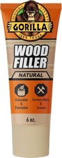 Gorilla All Purpose Wood Filler, Natural Color, 6 Ounce Tube Pack of 1 - Water