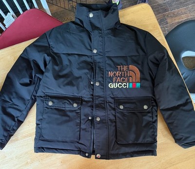 The North Face x Gucci Puffer Jacket Black THICK Small